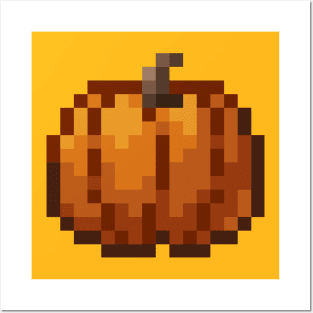 Pixel Pumpkin Posters and Art